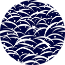 Pattern design Tsuyushiba indigo blue