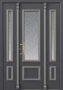 Alu Haustür Kompotherm Chagall 140_FD_STS_F0673-R9007_Eisblume_10723