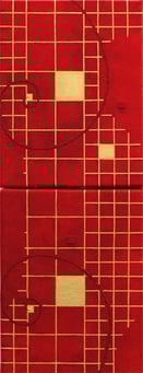 Golden Grid 8  mini me   sun red  F0×2   140mm×360mm   Acrylic 2012