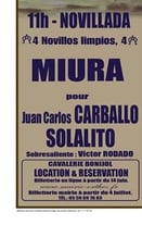 Novillos de Miuras pour Juan Carlos Carballo et Solalito