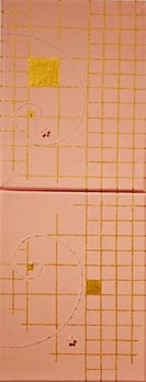 Golden Grid 4  mini me  sakura   F0×2   140mm×360mm   Acrylic 2012