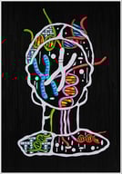 " Brain - Computer - Cloud - Interface " - 29,7 cm - Pigmenttusche-Stift auf Papier - 2017