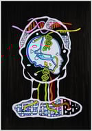 " Brain - Computer - Cloud - Interface " - 21 cm x 29,7 cm - Pigmenttusche-Stift auf Papier - 2017