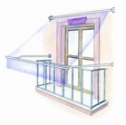 Toldos de punto recto en Pamplona