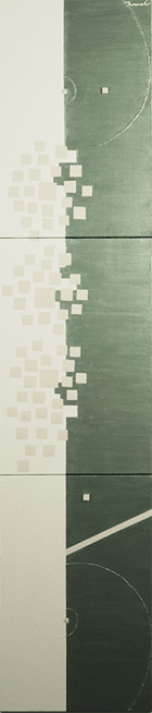 HANA 1   273mm*1230mm   P6*3   2021 acrylic on canvas, wood