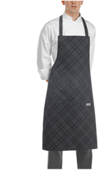 Grembiule pettorina unisex grigio linea Egochef fantasia Iron