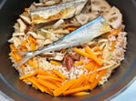 秋刀魚の炊き込みご飯　さんまご飯　サンマの炊き込みご飯　さんまごはん