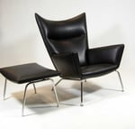 Armchair with ottoman design Hans J Wegner for AP-stolen/Johs. Hansen mod. AP-45