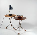 Small tables 'table in a can' design and manufacturing Alberts Tibro