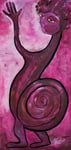 Weinschnecke, Acryl auf Holz, 49x 100 cm, 270 €
