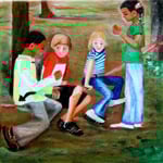 Seiltanz, Öl auf Leinwand, 20x 20cm, 190 €