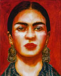 Frida: La Vie en Rose ©2023,  Acrylic onCanvas, Dimensions 16" w x 20" h