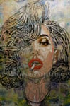 "Sin City 2: A Dame to Kill For" ©2013, Portrait of Lady Gaga II © 2013, Acrylic on Canvas, Private Commission