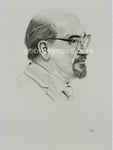 Alfredo Lopez Austin Portrait ©2024, Pencil on Hand-made Paper, Dimensions 22" w x 30" h, Private Collection