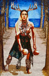 Frida Kahlo "Wounded Deer" ©2023,  Acrylic onCanvas, Dimensions 44" w x 65" h, Private Collection