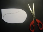 Cut out "main" body part with scissors.