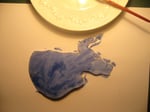 Cow Head painted blue.