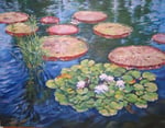 Lilies, Oil on Canvas, Sold