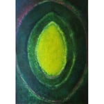 Titel: Flammendes Herz, Tempera auf Papier 70cm/1m