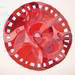 Titel: Zahnrad,  Tempera und Acryl auf Pappmaché Durchmesser: 87cm