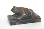 Erdkröte, Bronze, 2007, 7 x 14,5 x 7,5 cm