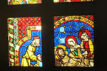 Glasfenster aus dem 14. Jahrhundert im Museum