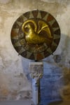 Kupferscheibe mit Adler, Symbol für den Evangelisten Johannes