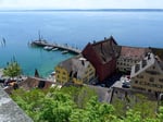 Hafen Meersburg von der Gartenterrasse des Neuen Schlosses aus