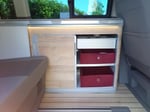 Filzboxen Küchenschrank VW T6 rechts bordeaux