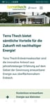 Website Terrathech: Home/Startseite, responsive Design, Mobile hoch