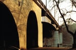 Der Kleinbasler Brückenkopf der Wettsteinbrücke, 1980