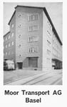 Inserat der Firma «Moor Transporte Basel» in der Zeitschrift «Strom und See»1964