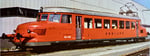 Der legendäre «Rote Pfeil» der SBB (RBe 2/4 Nr.1005) weilte im Jahre 1985 zu Besuch in Basel im Güterbahnhof Wolf.  Foto:SBB