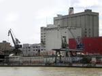Diverse Krananlagen der SILAG und ROBA im St.Johann-Hafen, 2008  (leider wurde keiner der Kräne als technisches Denkmal und als Erinnerung an den St.Johann-Hafen stehen gelassen! - typisch Basel?)