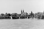 Die Wettsteinbrücke mit dem Münster im Jahre 1970