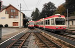 Die Endstation der «Waldenburger Bahn WB» in Waldenburg, Oktober 2019