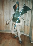 Ein altes Kostüm des «Vogel Gryff» im Klingental-Museum, Januar 1986