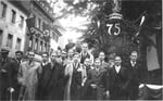 Die Mannschaft des FC Basel in Freiburg i.Br. 1939 (3.v.links Paul Wechlin)