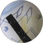 majolika auf keramik, dm. 32cm