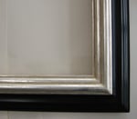 Alter Rahmen, neu in Schwarz mit Innenkante in Echtsilber - verkauft