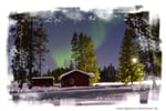 Polarlicht überm Ferienhaus 