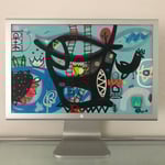 Fellergut2 | 2020 | Monitor, acrylic paint, oil paint, oil pastel | 27,3 × 43,5 cm