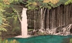 白糸の滝　M8号　紙本彩色　©INOUE KIYOHARU