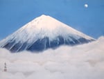 月光富士　P10号　紙本彩色　©INOUE KIYOHARU
