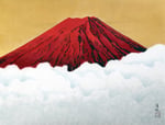 赤富士　P15号　（04）　紙本彩色　©INOUE KIYOHARU　