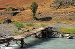Brücke über den Kuldscha-Fluss, Kirgistan