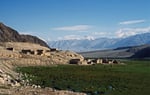 Bergdorf im Pamir, Xinjiang-Provinz, VR China