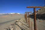 Grenzzaun zu China, Karakul-See, Pamir, Tadschikistan