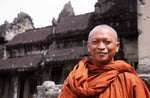 Mönch in Angkor Wat, Kambodscha
