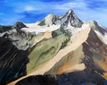 127 Figerhorn Blick zum Großglockner 40x50 Öl auf Malplatte